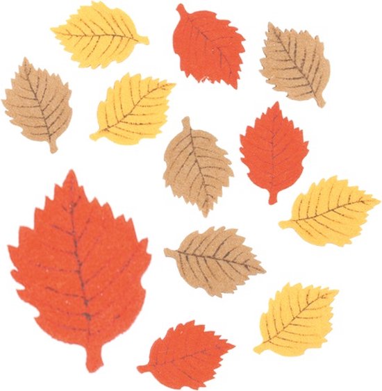Herfst Bladeren Stickers van Vilt - Vilt Stickers - Herfst Decoratie - Creatief Volwassenen - Herfst Stickers - Herfst - Knutselen - Knutselen Meisjes - Knutsel Spullen - Vilt - Stickers