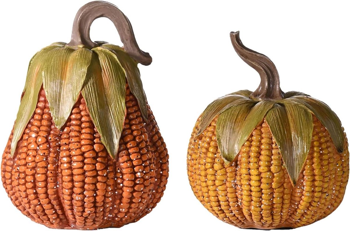 Citrouilles Décoratives à Paillettes - Lot De 7 Pour Décoration Halloween Et Automne - Table, étagère, Extérieur - PVC Brillant