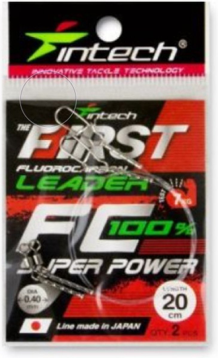 FIRST Fluorocarbon Leader - 20 cm - 2 stuks - 10.0kg - 0.55mm - Fluorcarbon Onderlijn voor Kunstaas - Roofvissen