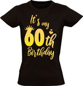 T-shirt femme Happy Anniversaire Or 60 ans - anniversaire - cadeau - fête