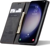 Hoesje geschikt voor Samsung Galaxy S24 FE - Book Case Leer Slimline Zwart