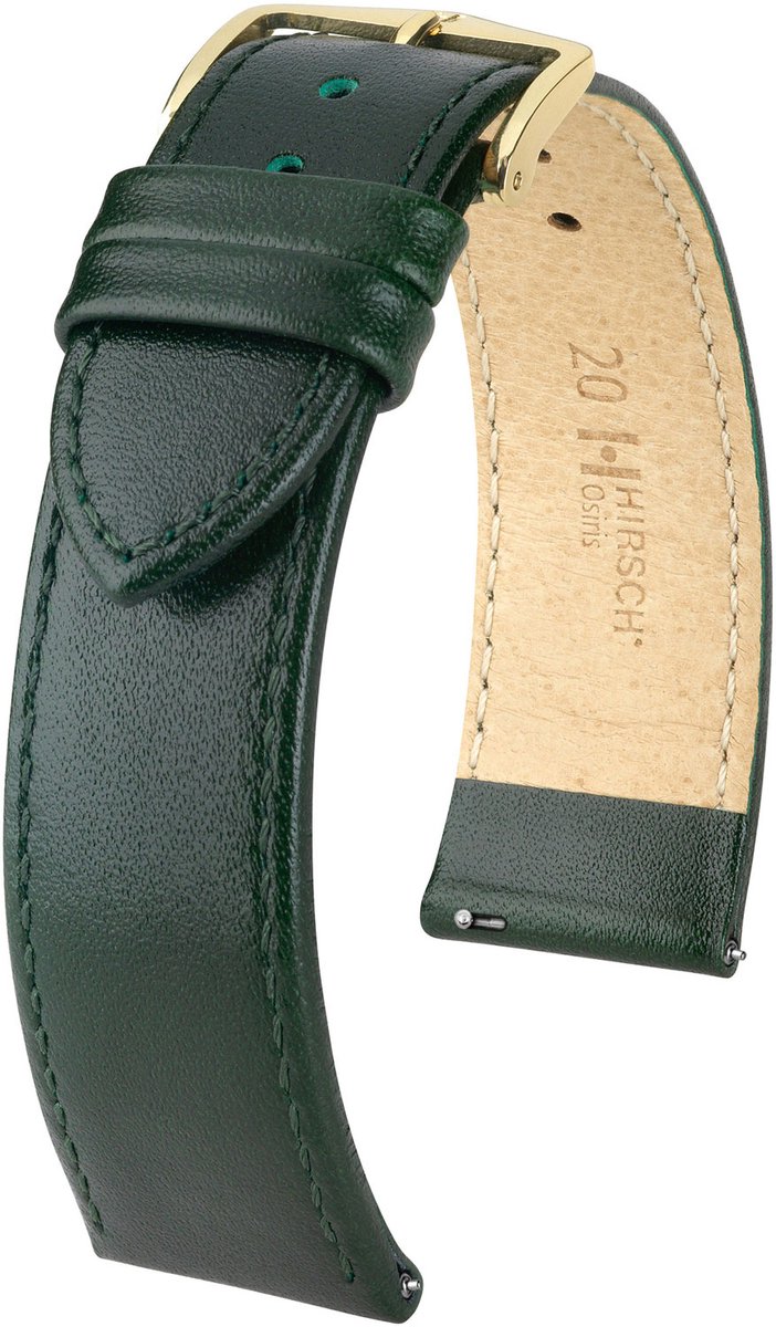 Hirsh Horlogeband Osiris Donkergroen - Leer - 20mm