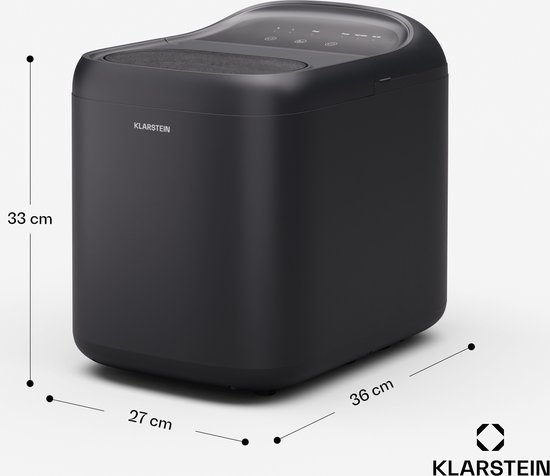 Klarstein Sparkice Ijsblokjesmachine - 2 Modi - Automatische reiniging 15 kg per 24 uur - Zwart van Merkloos — afbeelding 2