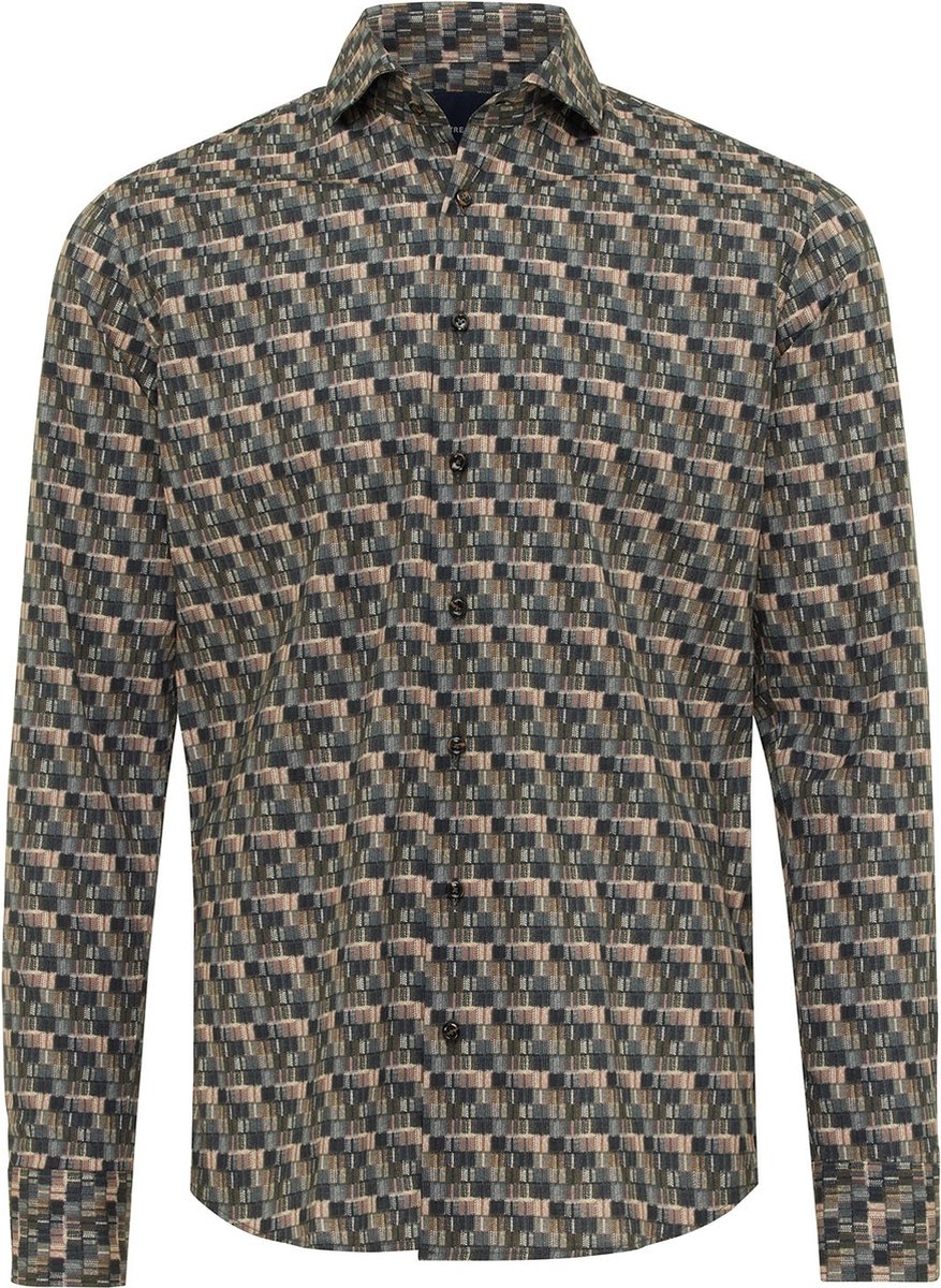 Tresanti DOMENICO Shirt with small herringbone combi Green (TRSHIE392 - 900)