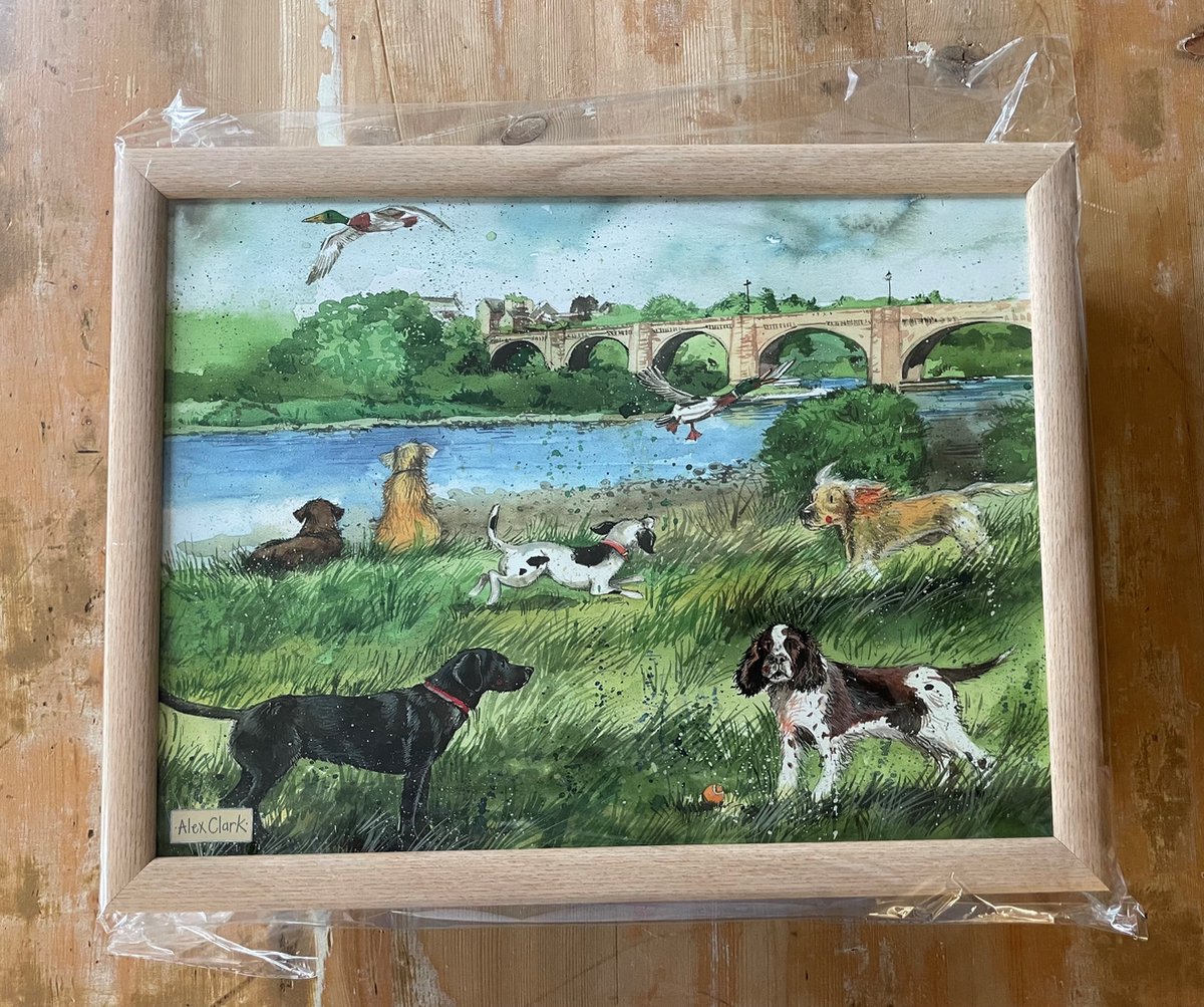 Goedkoopste Alex Clark Schootkussen Honden bij het water ~ Along the river Lap Tray'