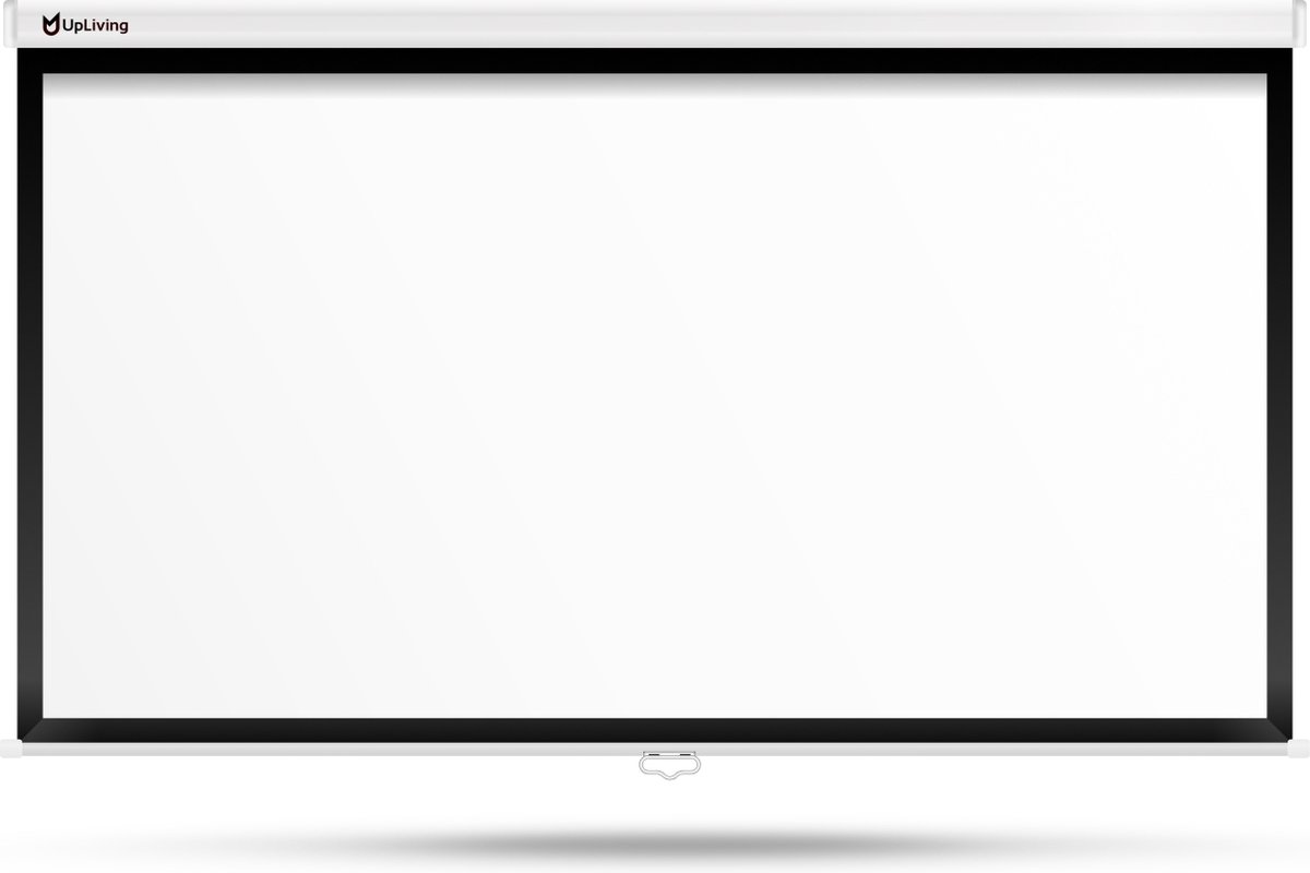 UpLiving® Handmatig Projectorscherm | Wit | 1.3 gain | Behuizing 203cm Breed | 113 inch | 1:1 | Beamerscherm | Projectiedoek | Projectieschermen | Projectiescherm beamer