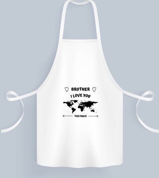 Akyol - frère je t'aime autant Tablier - Frère - frère génial - frère très cher - anniversaire - cadeau - cadeau - merci - cadeau - 82 par 71 cm