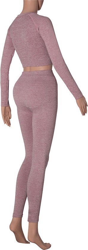 Xtreme - Ensemble de sport femme - Leggings/Crop Top - Rose - S - Leggings de sport - Crop top de Sport