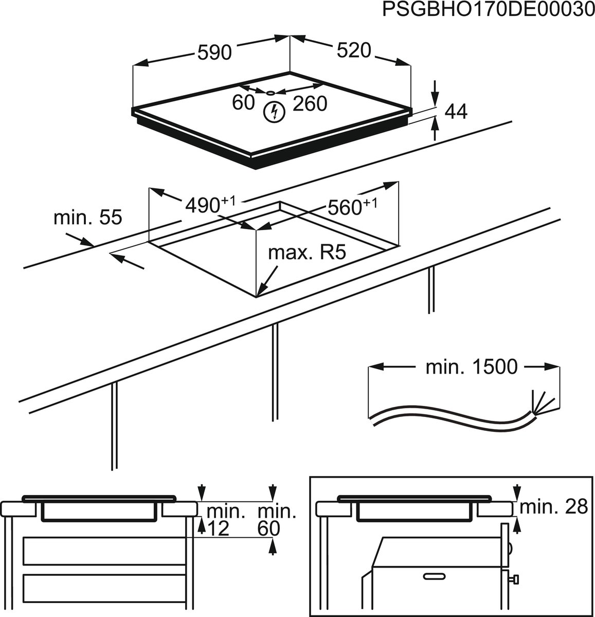 Inductiekookplaat Electrolux LIT60336C 60 cm Integreerbaar