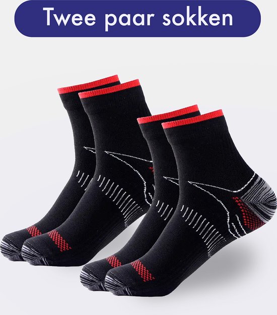 Compressie sokken - Unisex - HEALTHY SOCKS - Ademend - Pijnverlichtend - Bloedcirculatie (2 paar in 1 verpakking)