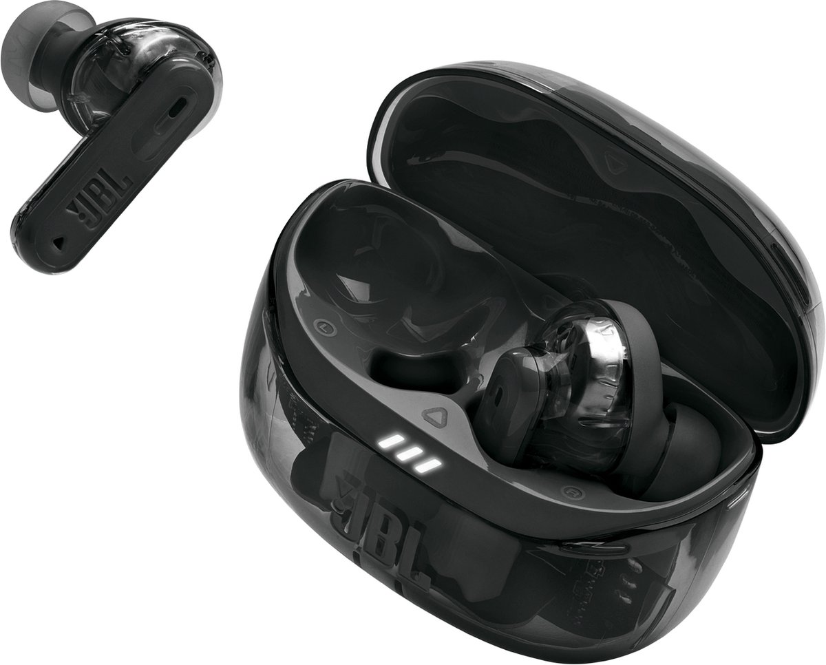 JBL Tune Beam 2 - Noise Cancelling Oordopjes - Oortjes Draadloos - Bluetooth - In-ear True Wireless - 48 uur speeltijd - IP54 - Ghost Black thumbnail 5