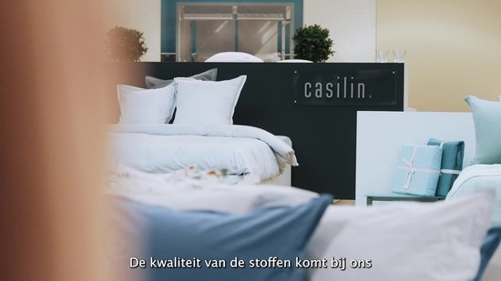Casilin - Housse de Couette Luxe - Qualité Hotel - Percale de Katoen - Dylan - Passepoil Gris - double - 200x220cm