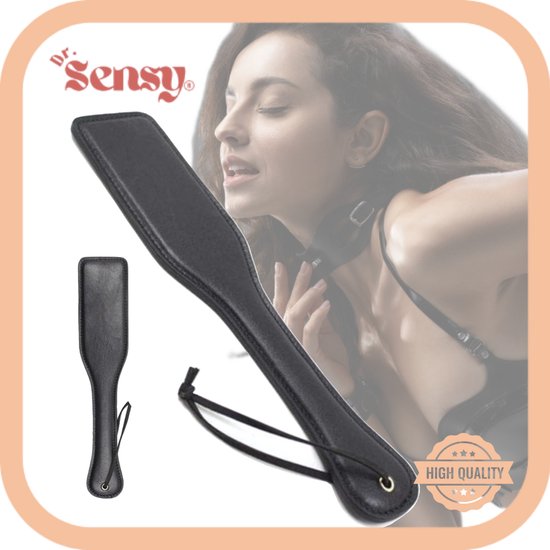 Foto: Dr sensy exclusieve lederen spank plank zwart leer spanking paddle zweep 32 cm x 7 cm sm bdsm