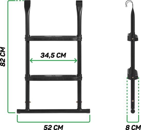 Salta - Trampoline Ladder - M - 82 cm - 2 treden