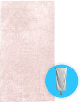 Funnies Strandlaken XL Blush Roze Extra groot - 100 x 200 cm - Hoogwaardig Katoenen OEKO-TEX Strand Handdoek - 500 gram/m2 Luxe Dikte - Extra zacht - Sneldrogend Badhanddoek - Ideaal voor Strand, Sauna, Zwembad, Vakantie en Sport