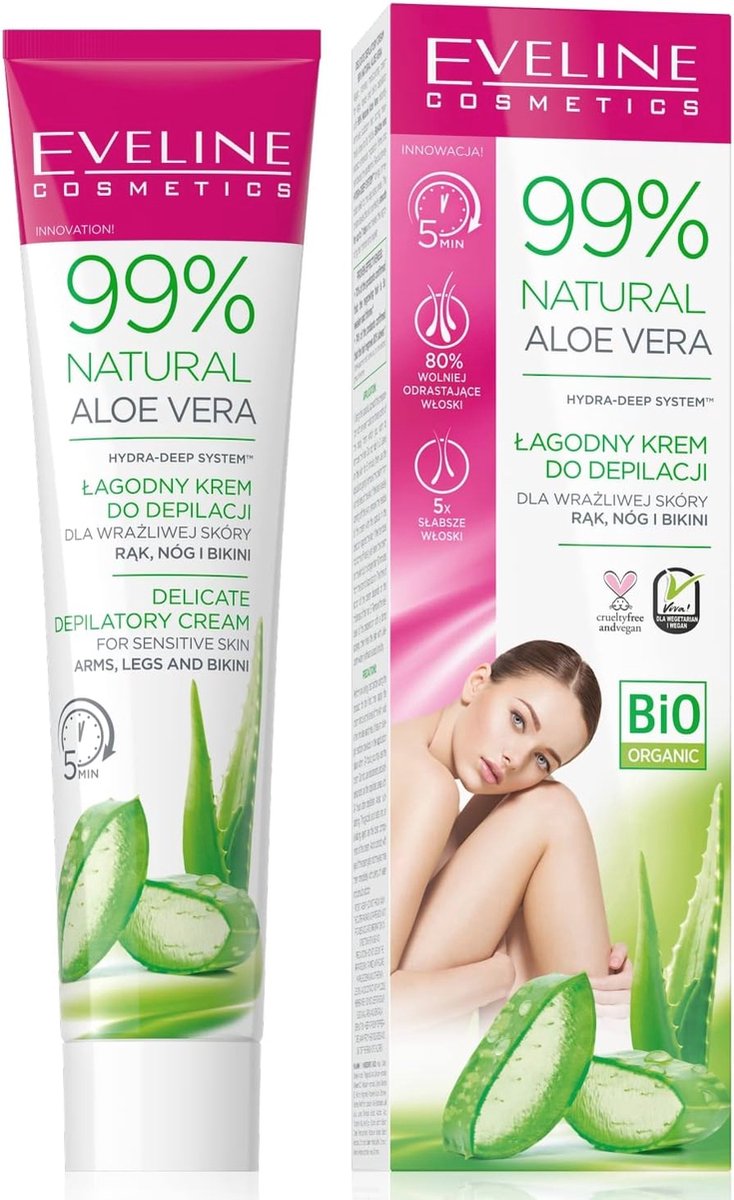 Natuurlijke Aloe Vera Ontharingscrème voor Handen, Benen en Bikini - 125 ml