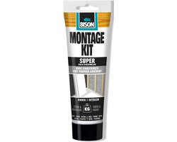 Bison Montagekit super tube 300 g, extra sterk, montagelijm, bevestigen, hoge eindsterkte, binnen en buiten, blijvend elastisch, extra sterk, vullend eenvoudig in gebruik