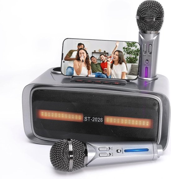 Draadloze karaokemicrofoon in moderne stijl met Bluetooth voor kinderen • Kinder World