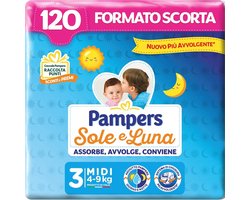 Midi Luiers Maat 3 (4-9 kg) - 120 Stuks - Ultra Absorberend en Betaalbaar
