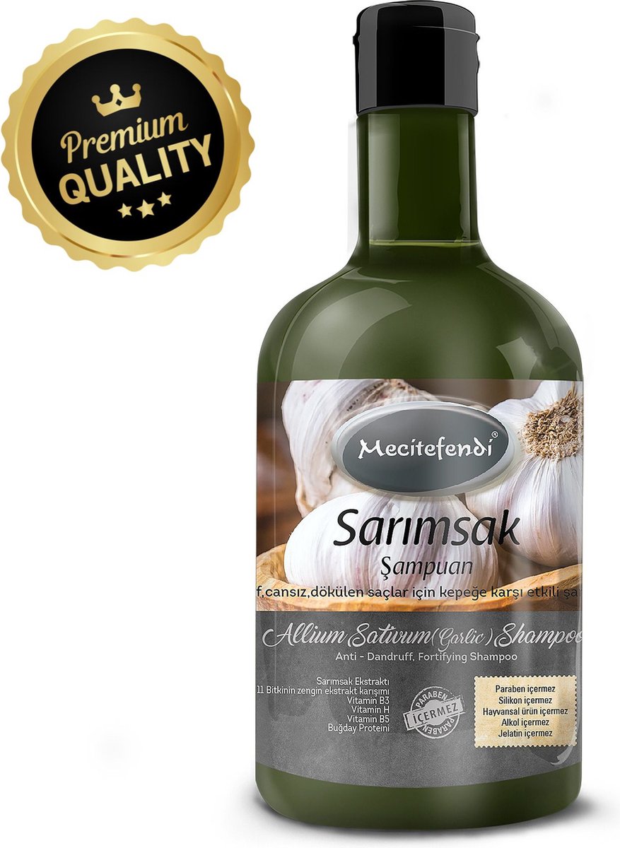 Mecitefendi Knoflook Shampoo - 400ml - Stimuleerd Haargroei - Anti Hairloss
