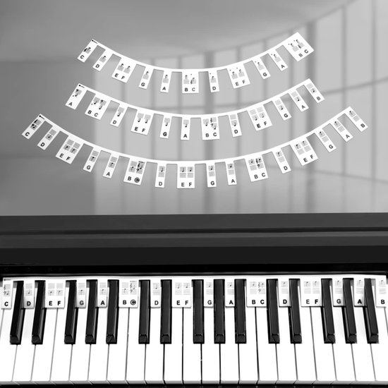 Guide Notes Piano En Silicone 88 Touches - Étiquettes Réutilisables Pour Débutants, Sans Autocollant
