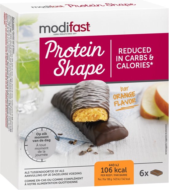 Modifast Protein Shape - Repen - Sinaas & Pure Chocolade - 6 x 186 gr van Merkloos — afbeelding 4