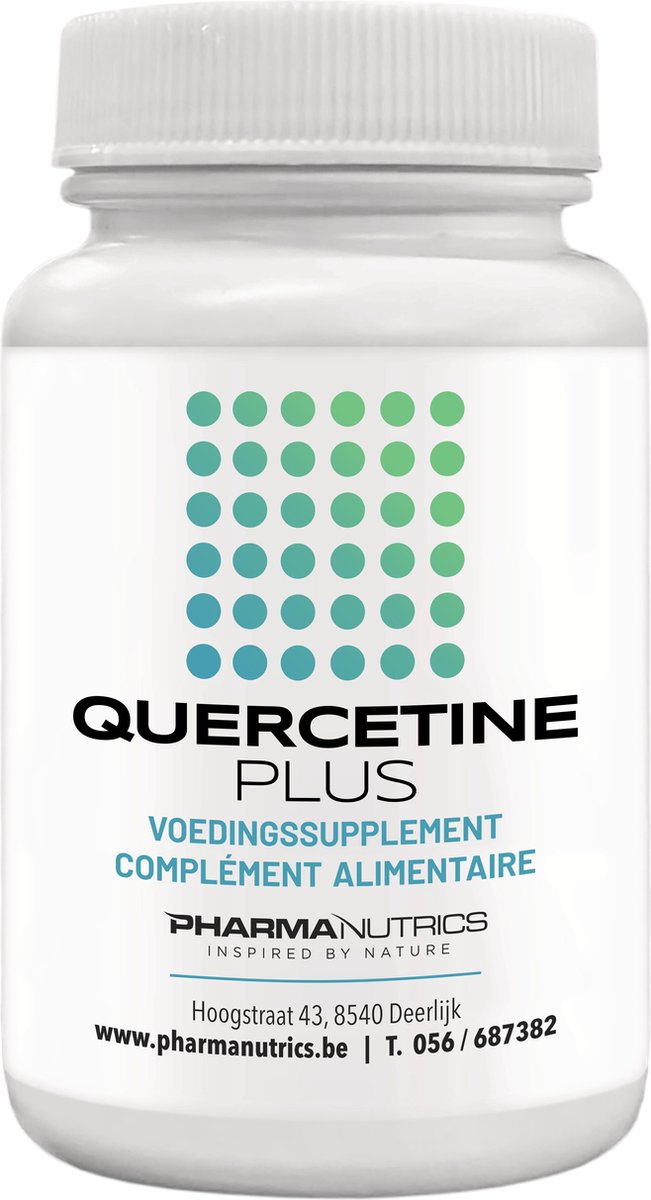 Goedkoopste QUERCETINE PLUS 60 V-caps Pharmanutrics - Quercetine - Ribes Nigrum (Zwarte aalbes) - Vitamine C - Natuurlijk Complex - Ontsteking - Allergie - Antiviraal