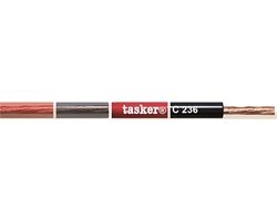 Tasker-C236TR/20-Luidsprekerkabel-Carhifi-1x8.00mm2-lengte: 20 meter-Kleur: Transparant Rood-Subwoofer-Versterker