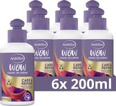 Bol.com Andrélon WOW Leave-In Crème - Care & Repair - verrijkt met proteïne en amandelolie - 6 x 200 ml aanbieding
