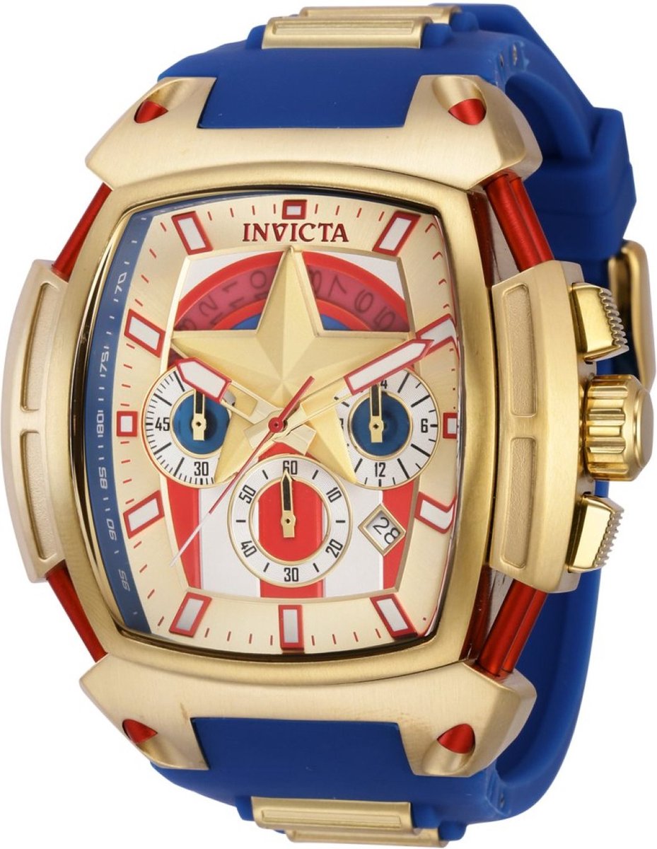 Invicta Marvel - Captain America 38380 Quartz Herenhorloge - 53mm