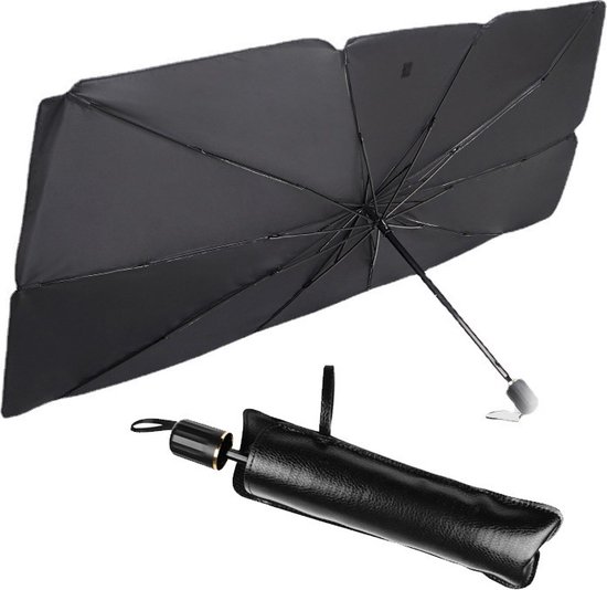 Zonnescherm Auto - Zonwering - UV Protectie - Zonnescherm Paraplu voor auto voorruit - 140 x 80 cm - Inklapbaar - Met opberghoes - voor De Meeste Voertuigmodellen - Hitte en UV bescherming van Merkloos — afbeelding 4