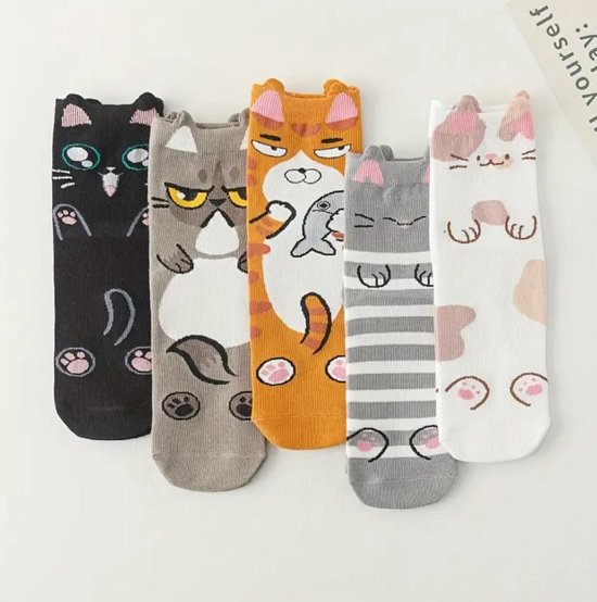 Foto: Katten sokken one size kat grappige sokken schattige sokken winter sokken sokken dames maat 39 42 sokken heren sokken dames sport sokken warme sokken schattige sokken cat socks