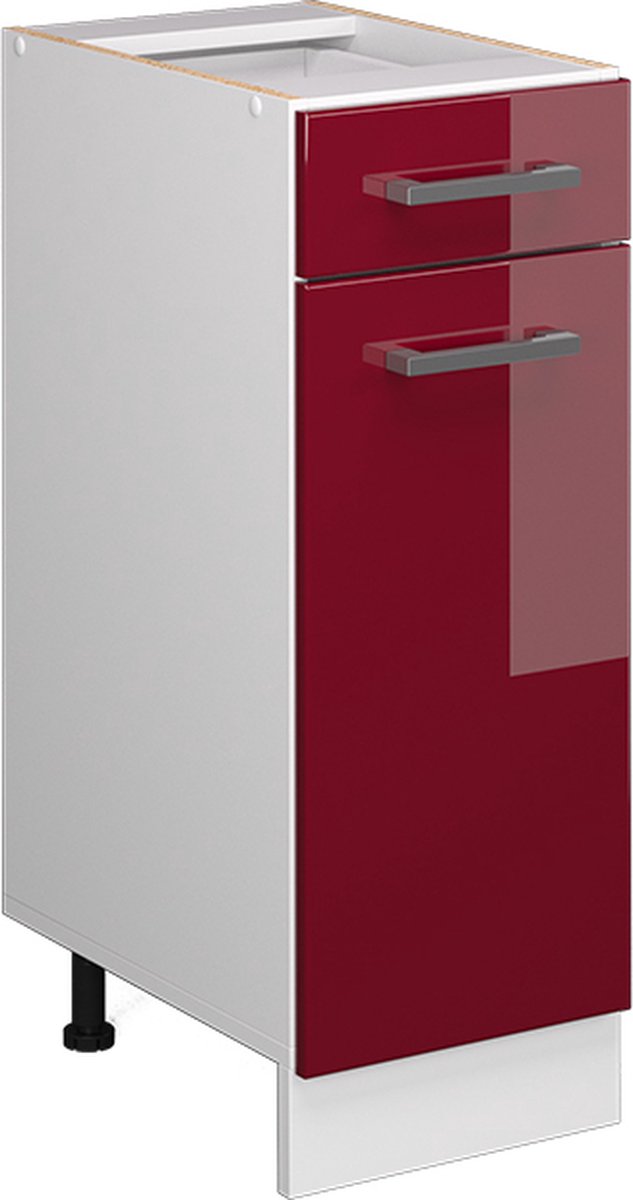 Vicco R-Line Keukenonderkast – 30 cm zonder werkblad Rode hoogglans Rode hoogglans/Wit