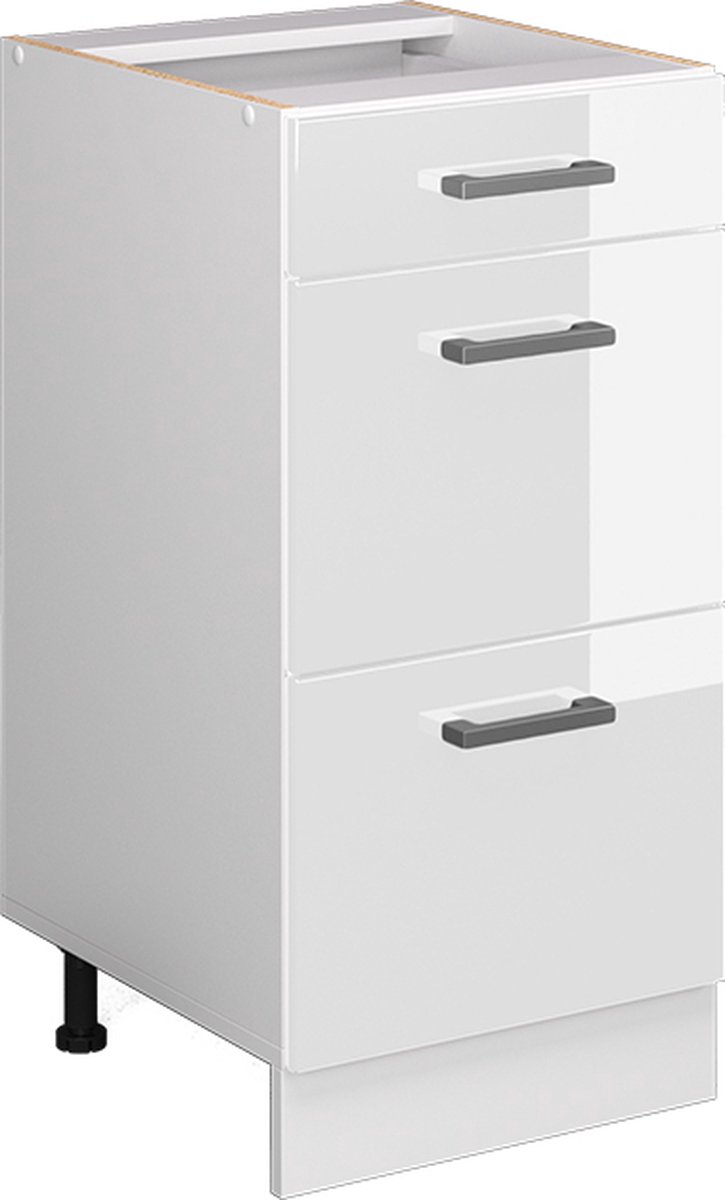 Vicco R-Line Universele onderkast – 40 cm met laden Wit Hoogglans