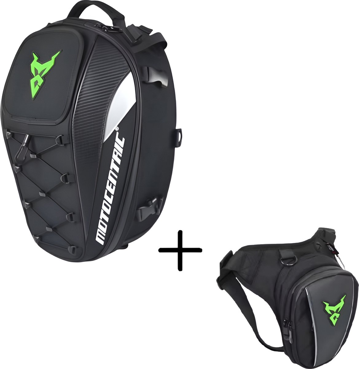 CarryQuest® - Motor Rugzak - Zadeltas Motor - Motorfiets Rugzak 37L - Motorrugzak - Waterdicht + Ergonomisch Ontwerp - Groen + Multifunctioneel Gebruik