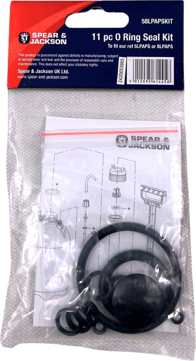 Spear & Jackson Drukspuit Ringen 5L en 8L set van 11 Drukspuiten Ringen onderdelen Druksproeier Onkruidverdelger Sproeier Drukspuiten drukspuit zuurbestendig drukspuit zuur