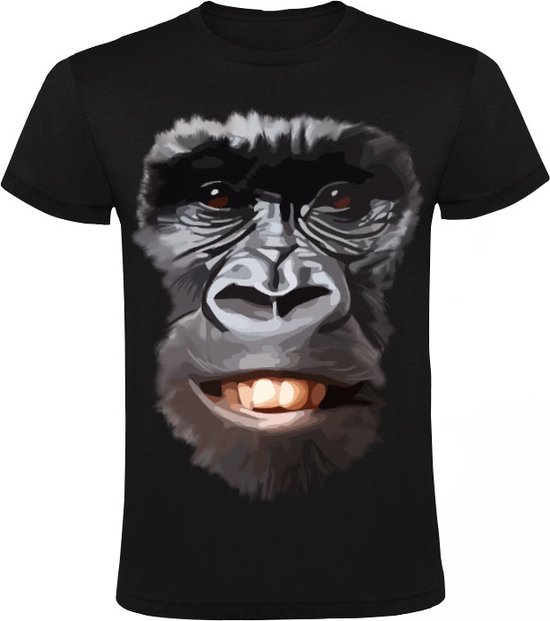 Gorilla face Heren T-shirt - dieren - humor - grappig - verkleden - gorilla