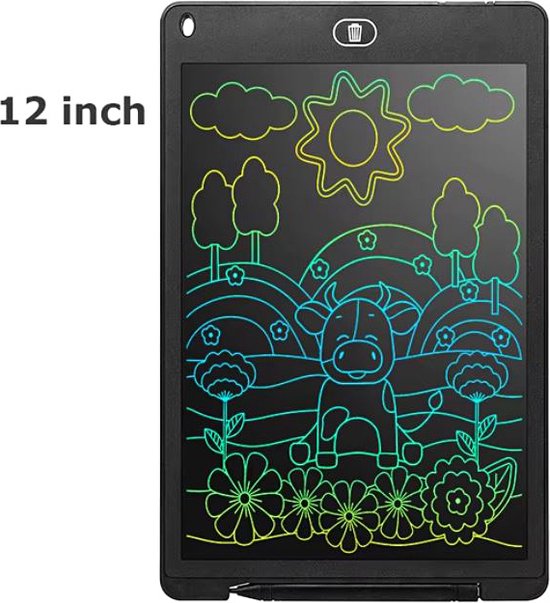 LCD Magic Schrijfbord - Tablet voor Tekenen en Schrijven - 12 inch Tekentablet - Educatief Speelgoed - Cadeau voor Kinderen en Volwassenen - Zwart