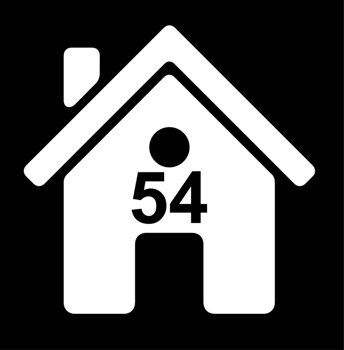 Kliko sticker huis met nummer