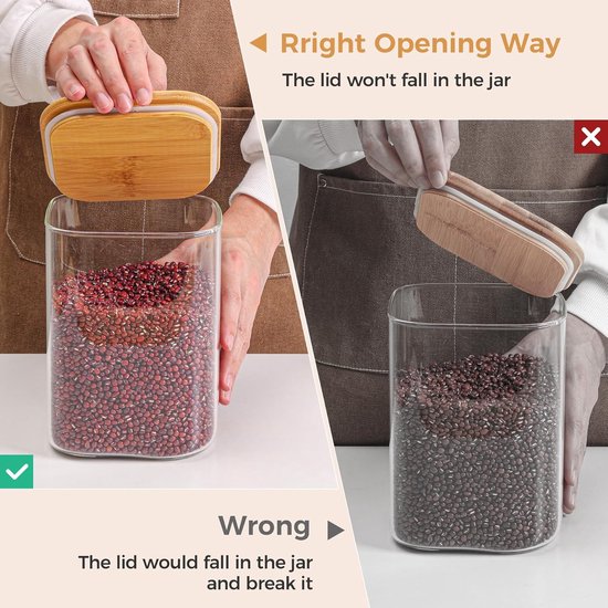 Récipients De Stockage En Verre Bocaux En Verre Avec Couvercles Récipients De Stockage En Verre Bocaux En Verre Avec Couvercles