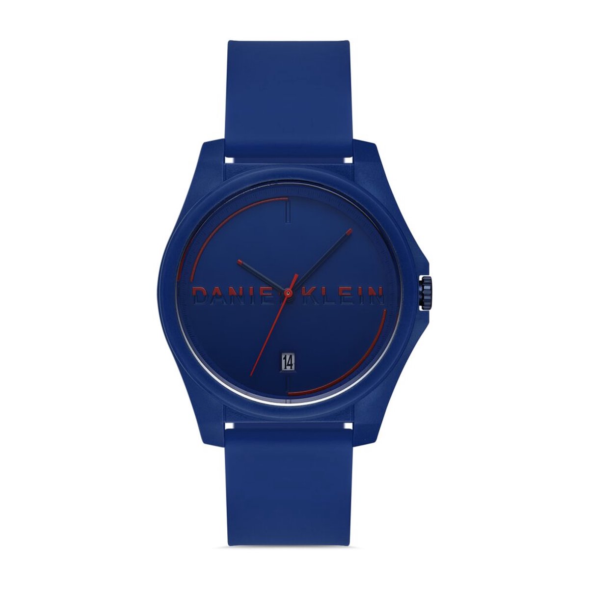 Daniel Klein DK.1.13193-3 - Horloge - Analoog - Mannen - Heren - siliconen band - Datumaanduiding - Blauw