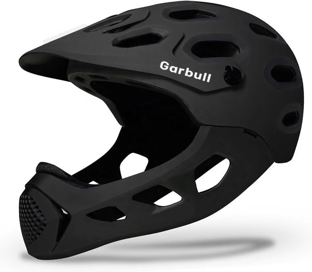 Garbull Fietshelm Afneembaar Full Face MTB Downhill Mountainbike Helm Vrouw Man -Cycling Kite Fietshelm Volwassenen MTB Helm & Racefiets helm - Wielrenhelm - Fietshelm Dames-Zwart 58-61cm