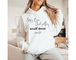 Dames hoodie - Messy bun en getting stuff done - Perfect cadeau voor mama