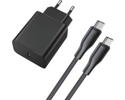 Usb C Snellader - Usb C Oplader - Snellader 45w - Super Snel Laden - Usb C Adapter met Oplaadkabel 1 Meter