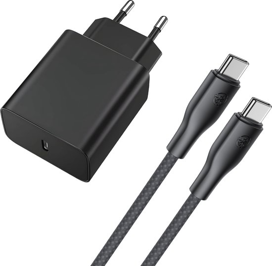 USB C Snellader - USB C Oplader - Snellader 45W - Super Snel Laden geschikt voor Samsung - USB C Adapter met Oplaadkabel 1 Meter