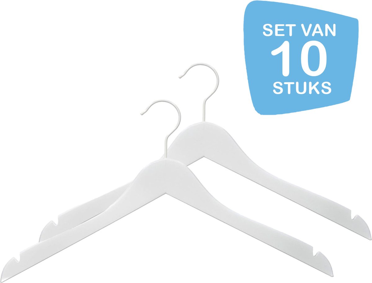 Beachwood - Kledinghangers - Helena - 44 cm - Wit - Set van 10