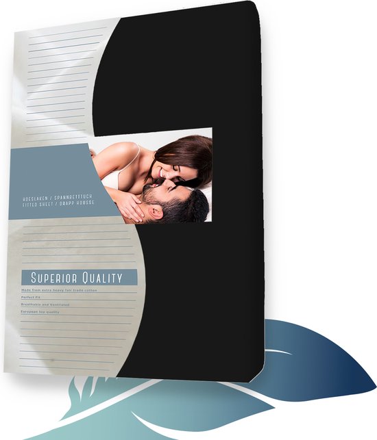 24-Bedding - Merveilleusement doux - Drap-housse en flanelle 160 x 200 cm Zwart