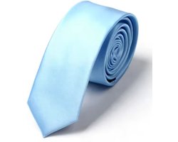 Scoby - Stropdas - Smalle stropdas - Tie - Blue Tie - Polyester - Universeel - Blauw