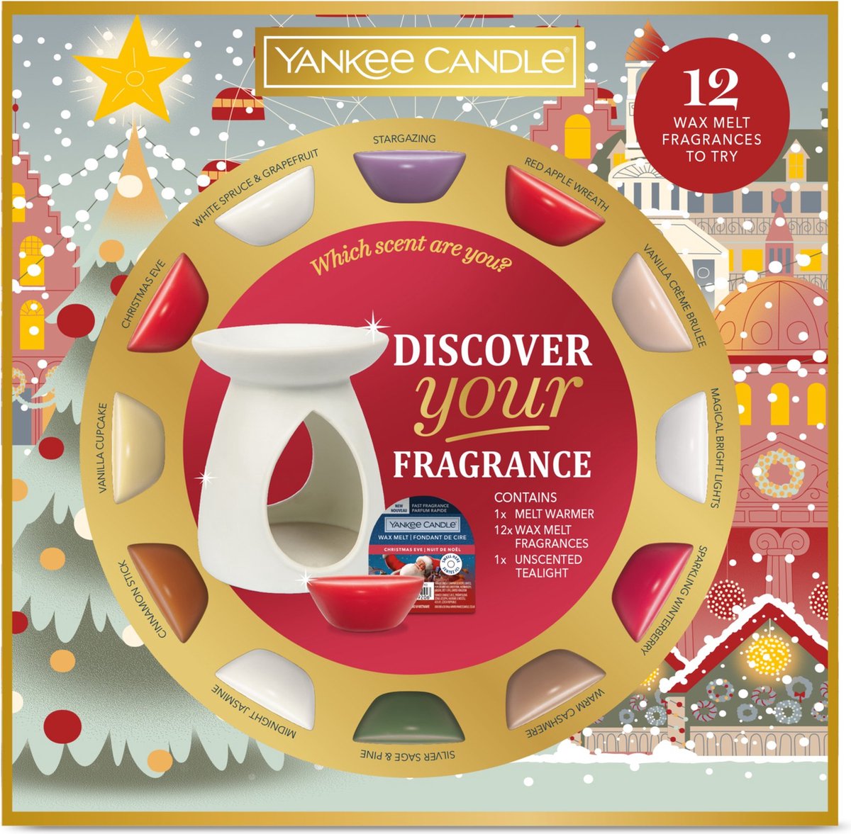 Yankee Candle - Passport To The Holidays 12 Wax Melts & Warmer Gift Set - Cadeauset