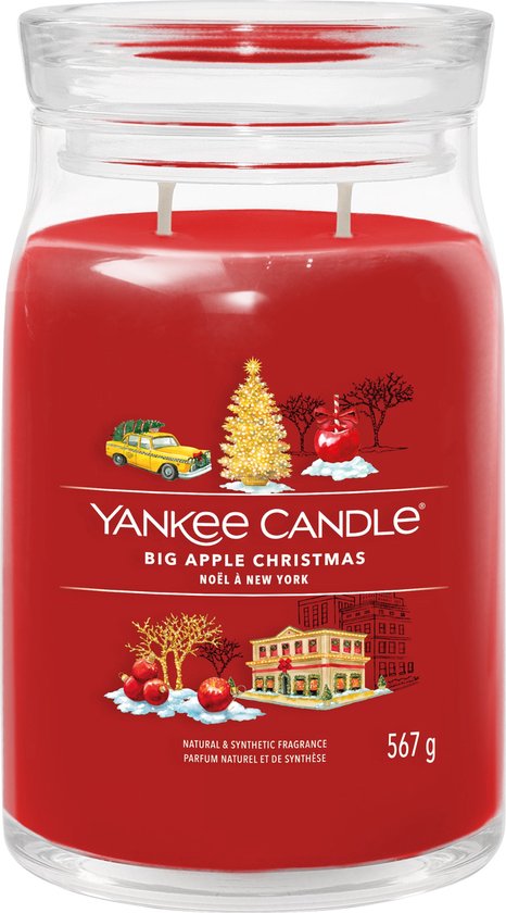 Yankee Candle - Big Apple Christmas Large Jar Geurkaars - 90 branduren - twee lonten